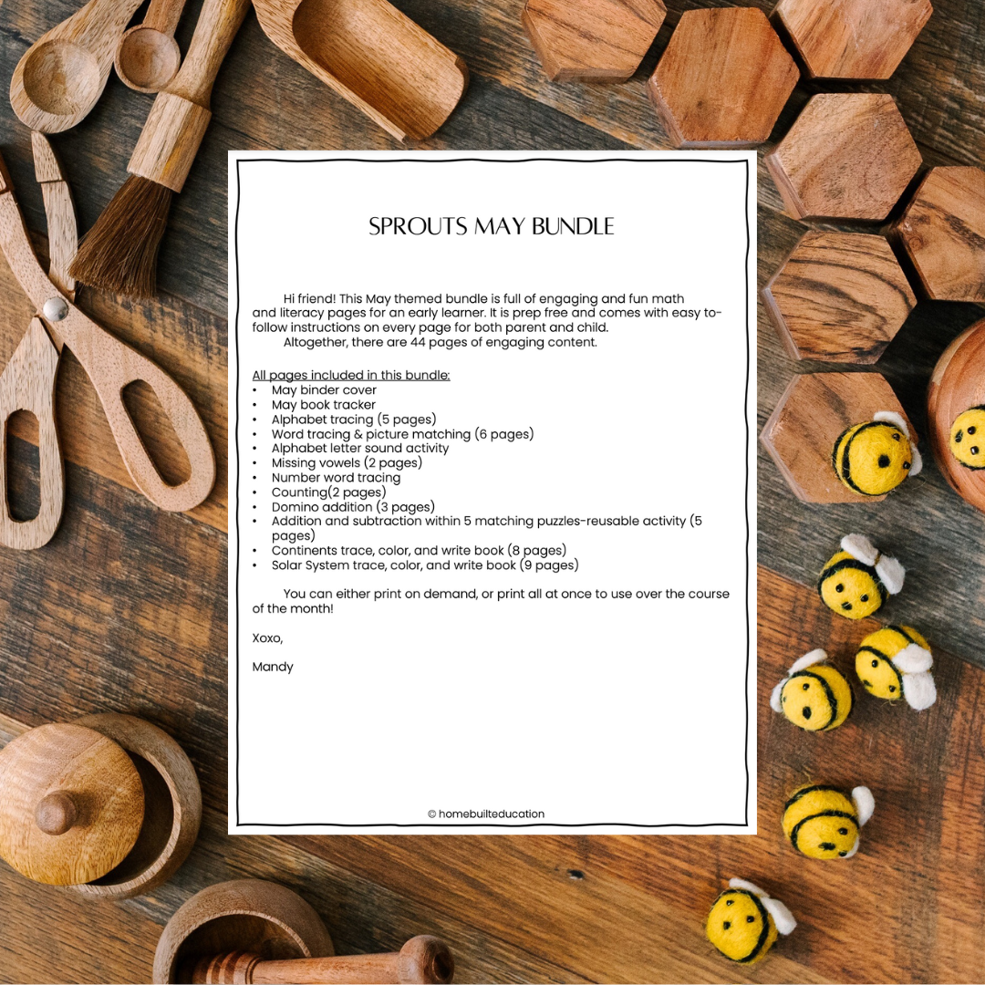 Sprouts May Learning Bundle (Ages 3-5)