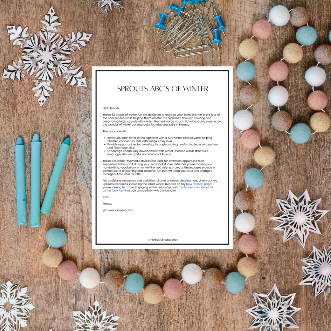 Sprouts ABC’s of Winter (Ages 3-5)