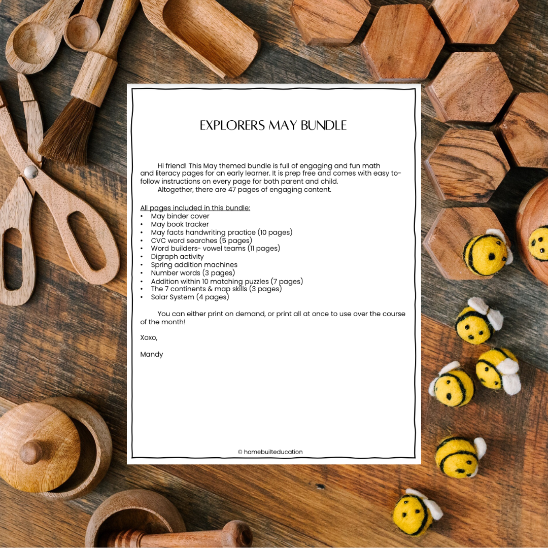 Explorers May Learning Bundle (Ages 6-8)