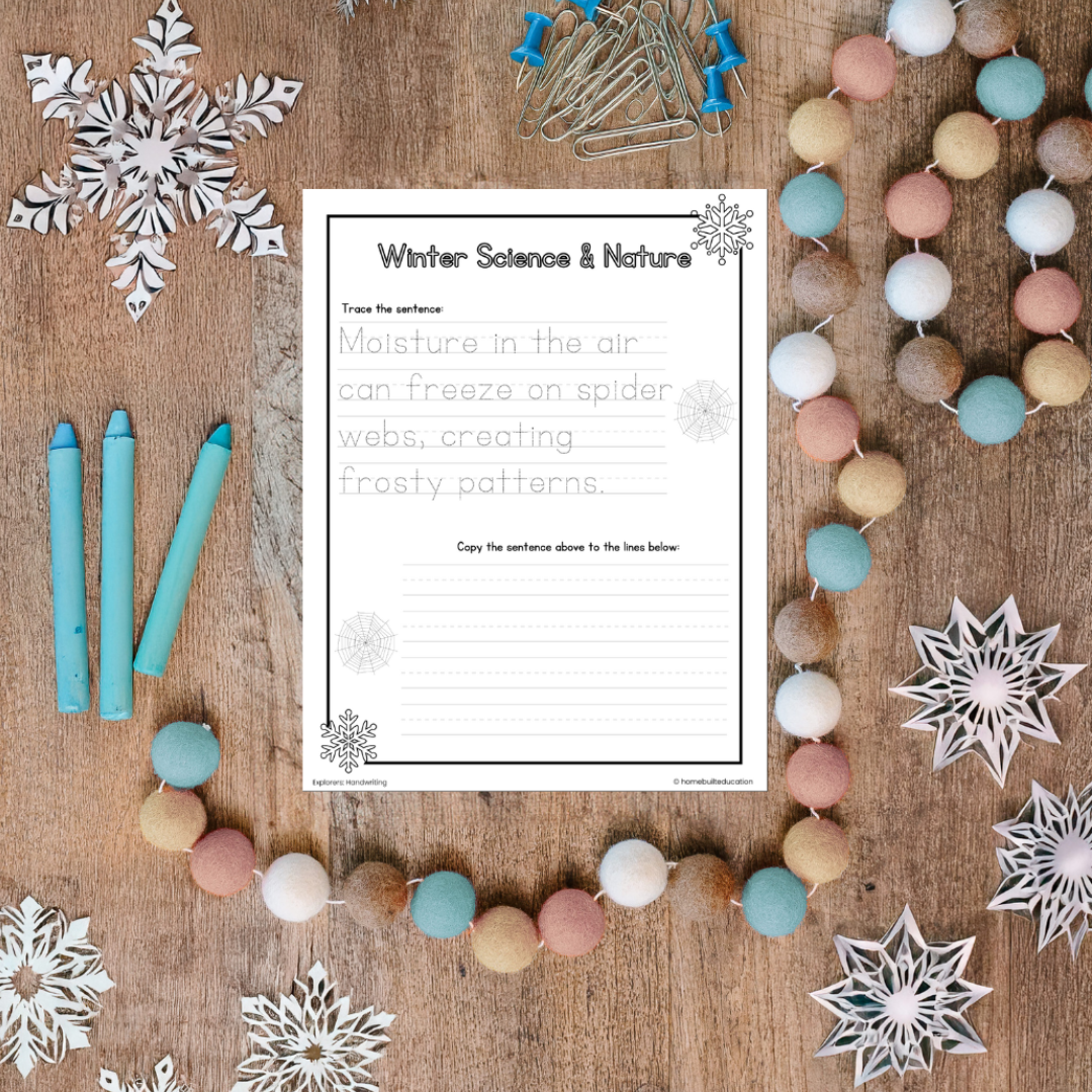 Winter Science and Nature Handwriting Bundle (Ages 6-8)