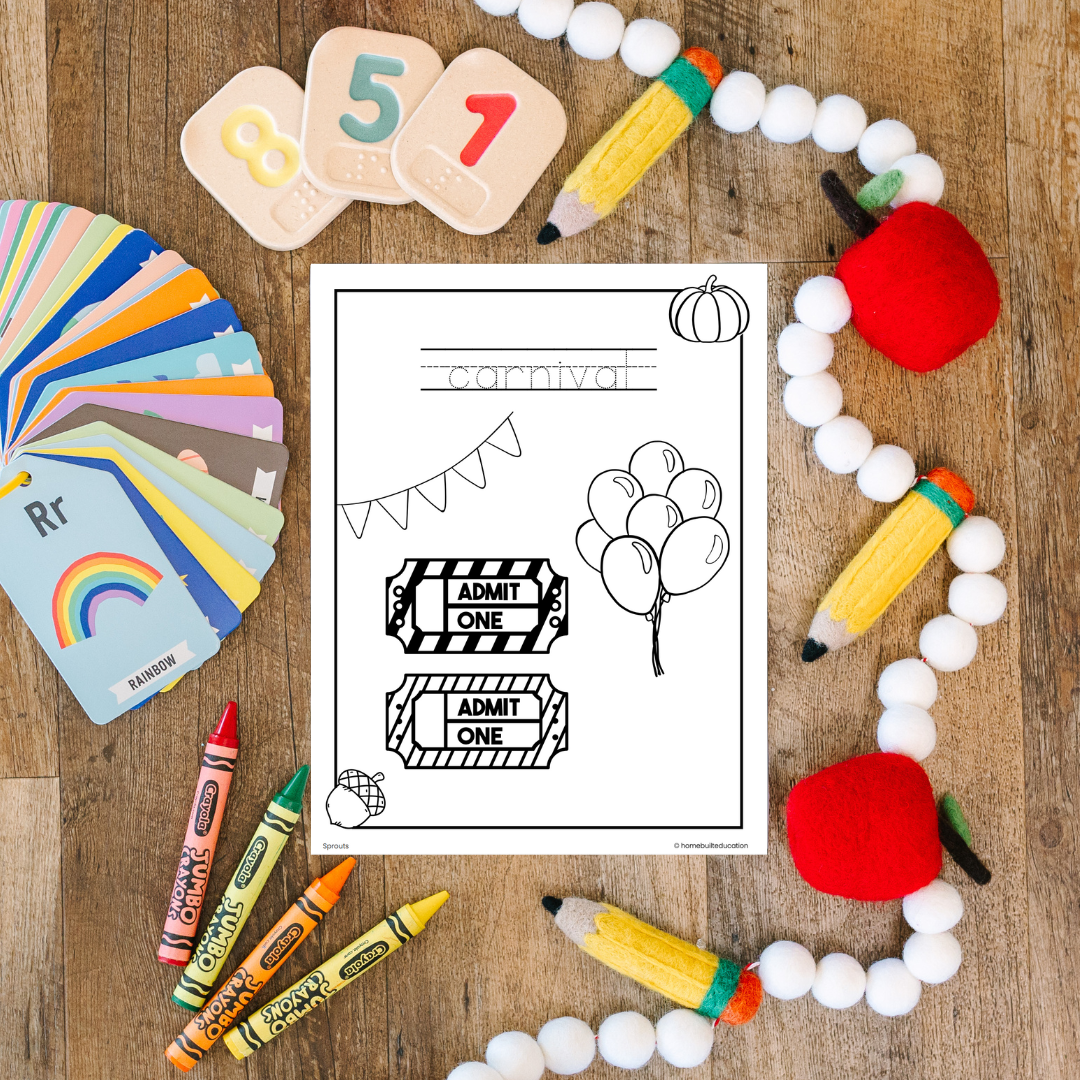 Sprouts Handwriting Bundle: Fall Fun Tracing & Coloring (Ages 3-5)