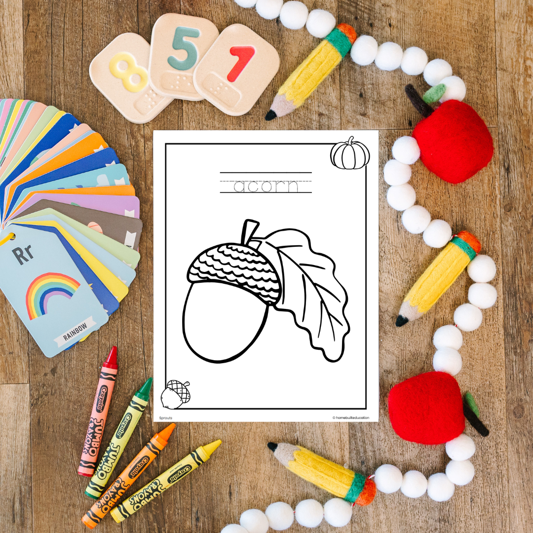 Sprouts Handwriting Bundle: Fall Fun Tracing & Coloring (Ages 3-5)