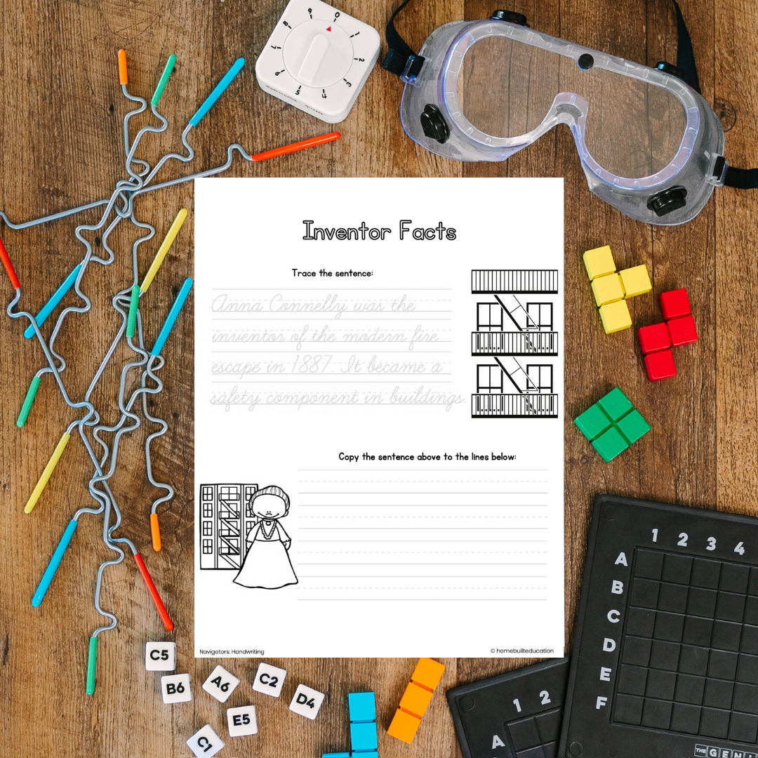 Navigators Cursive Practice Bundle: Scientists and Inventors (Ages 9-11)