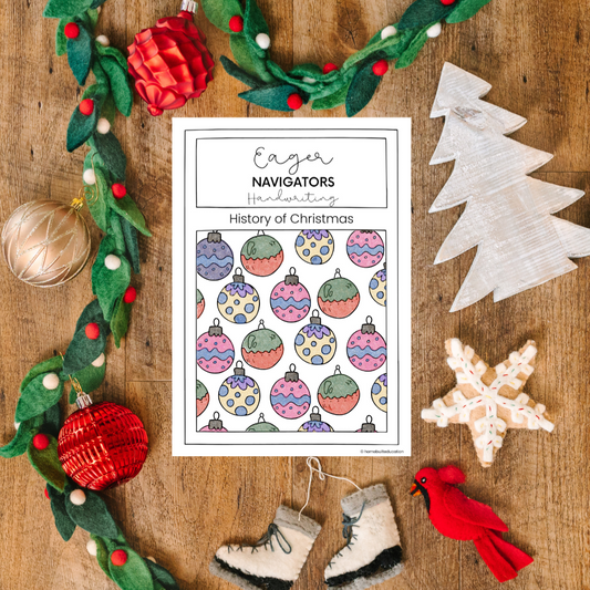 Navigators Cursive Practice Bundle: Christmas History Facts (Ages 9-11)