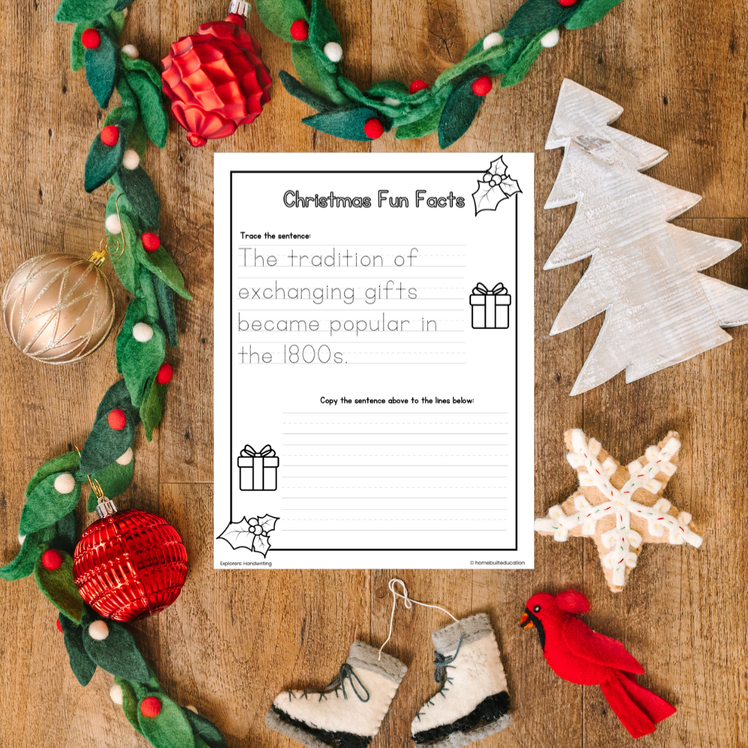 Explorers Handwriting Bundle: Christmas Fun Facts (Ages 6-8)