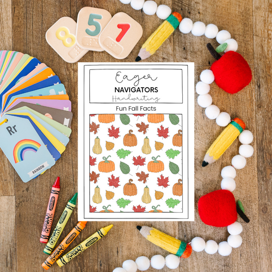 Navigators Cursive Practice Bundle: Fall History Facts (Ages 9-11)