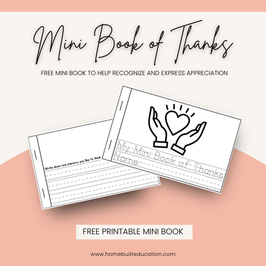 Mini Book of Thanks - Freebie