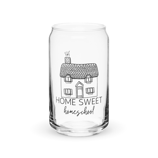 Home Sweet Homeschool Glass Can